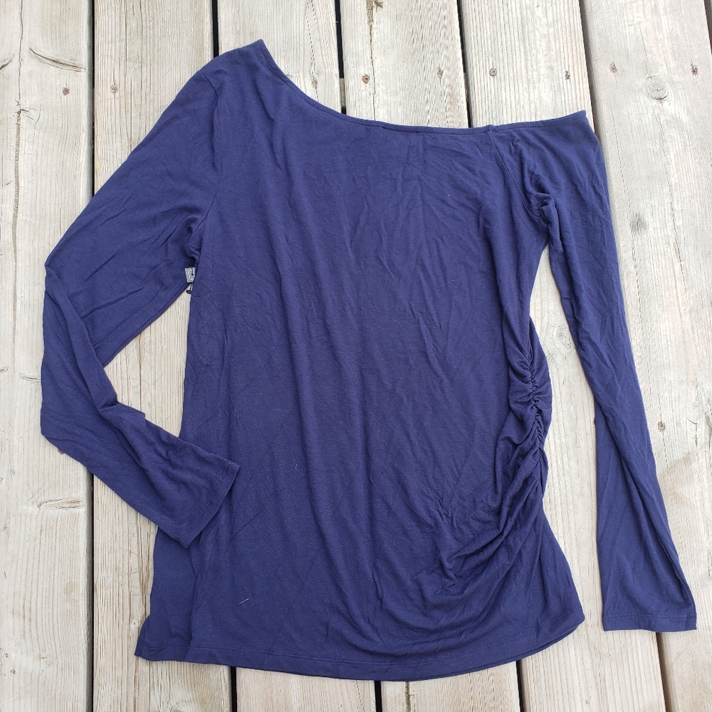 NWT Halogen one shoulder long sleeve top